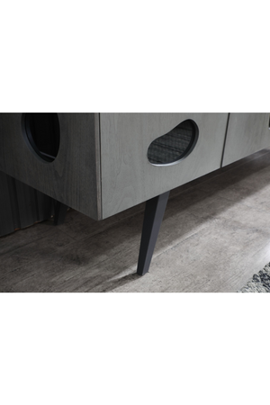   Matte Gray 4-Door Sideboard | Oroa.com