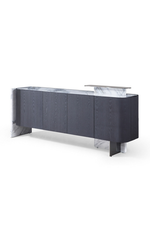   Black Oak 4-Door Sideboard | Oroa.com