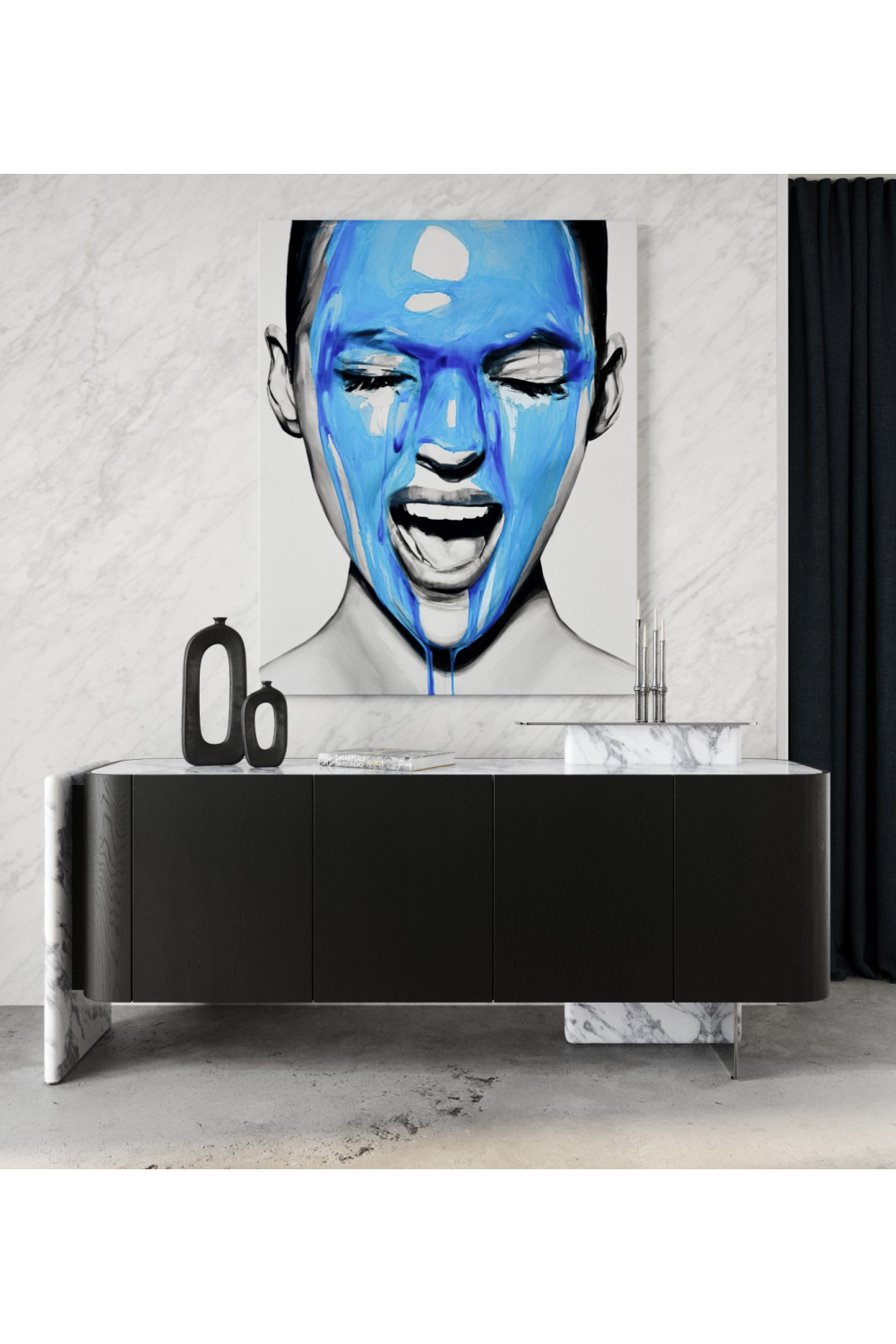   Black Oak 4-Door Sideboard | Oroa.com