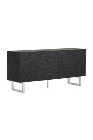   Black Ash 4-Door Sideboard | Oroa.com