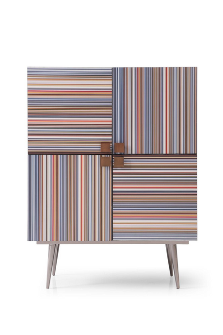   Multicolored 4-Door Wine Cabinet | Oroa.com