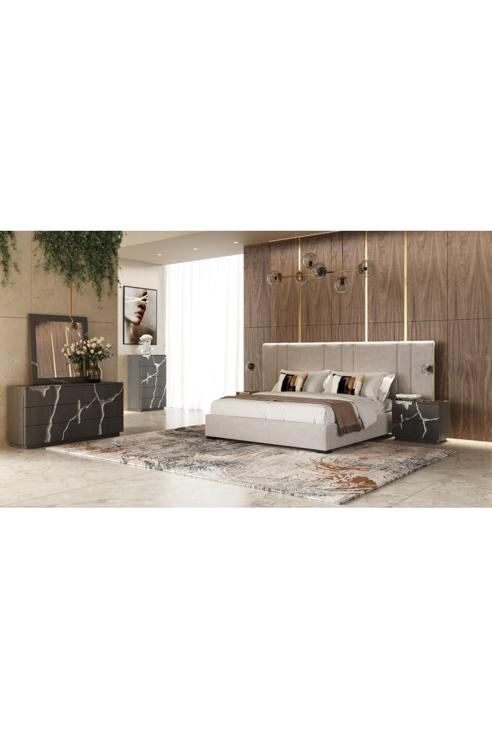   Matte Brown 5-Drawer Chest | Oroa.com