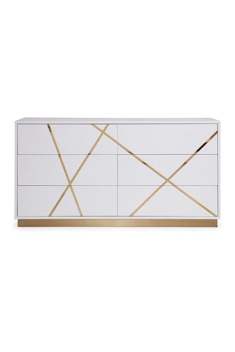   Glossy White 6-Drawer Dresser | Oroa.com