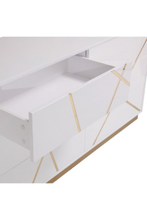   Glossy White 6-Drawer Dresser | Oroa.com