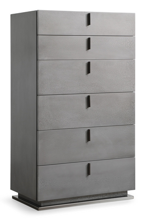   Gray Crackle 6-Drawer Chest | Oroa.com