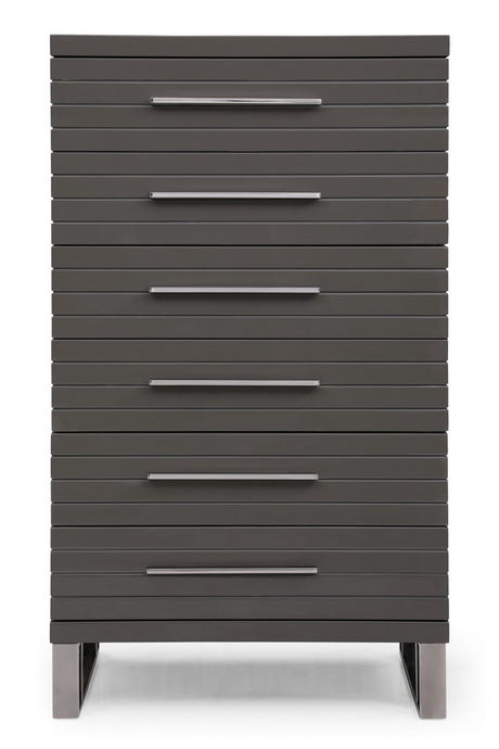   Gray Slatted 6-Drawer Chest | Oroa.com