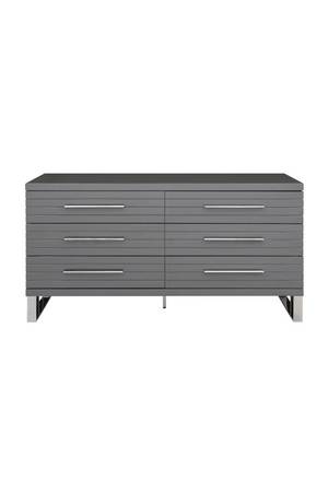   Gray Slatted 6-Drawer Dresser | Oroa.com