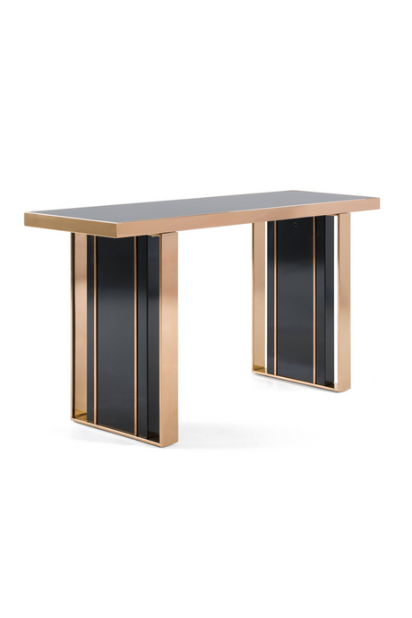   Black Glass Console Table | Oroa.com