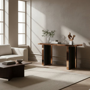  Black Glass Console Table | Oroa.com