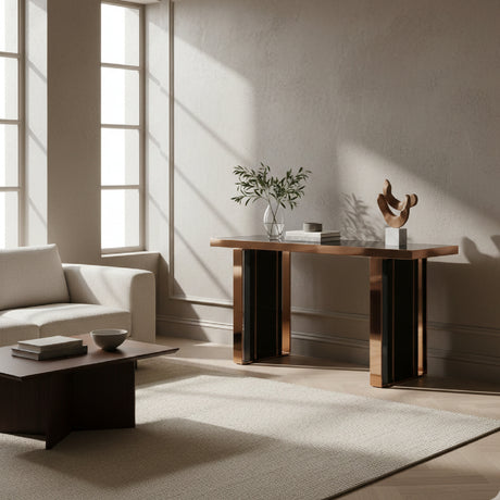   Black Glass Console Table | Oroa.com