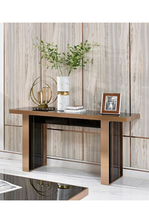   Black Glass Console Table | Oroa.com
