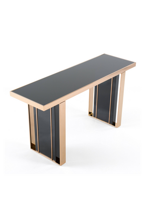   Black Glass Console Table | Oroa.com