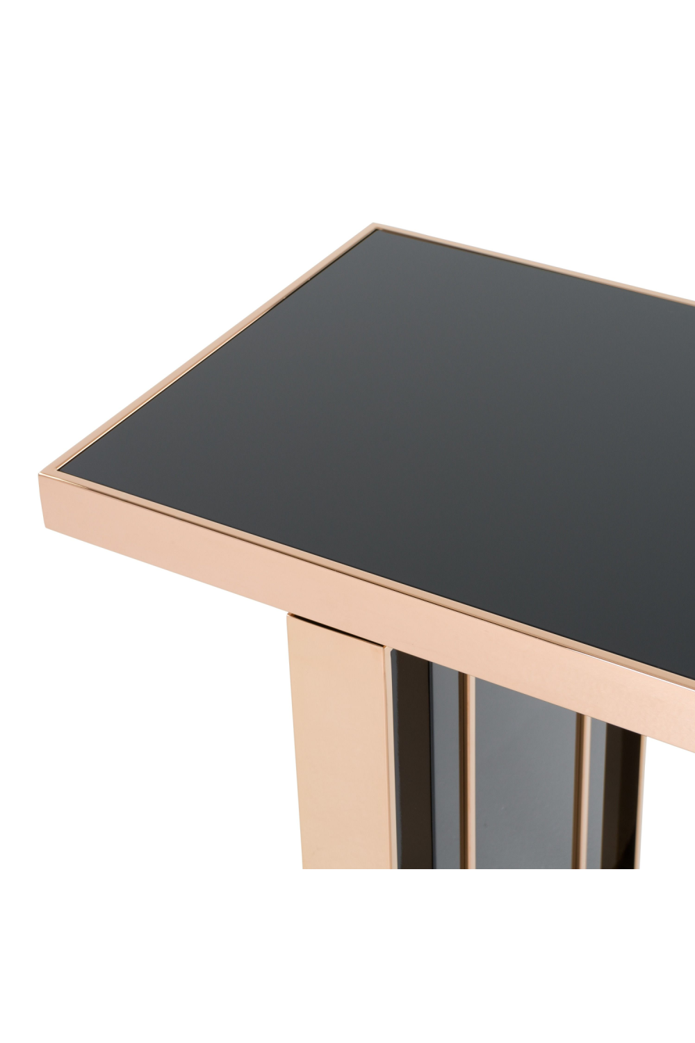   Black Glass Console Table | Oroa.com