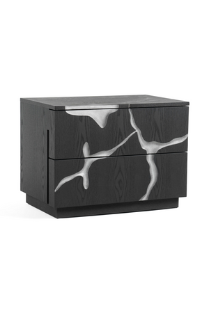   Matte Brown 2-Drawer Nightstand | Oroa.com