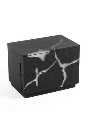   Matte Brown 2-Drawer Nightstand | Oroa.com