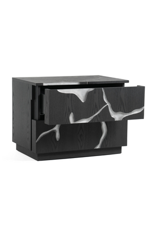   Matte Brown 2-Drawer Nightstand | Oroa.com