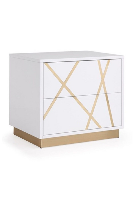   White 2-Drawer Nightstand | Oroa.com