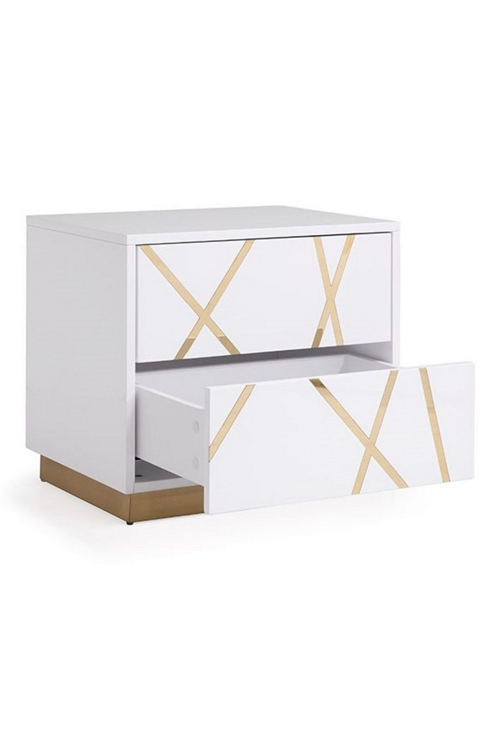   White 2-Drawer Nightstand | Oroa.com