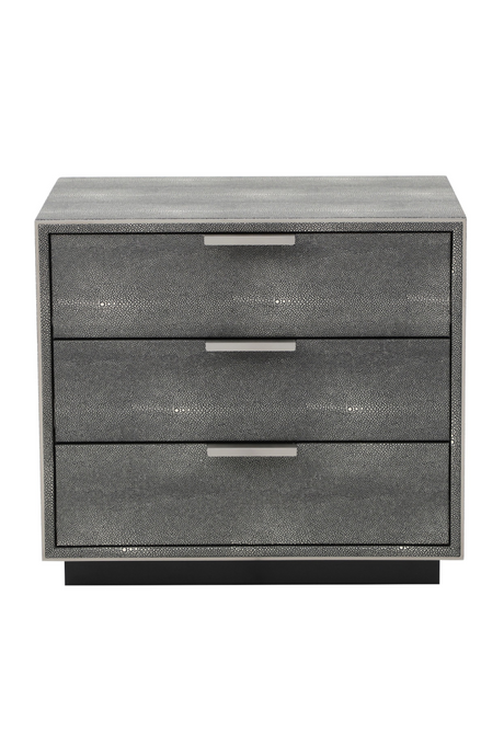   Dark Shagreen 3-Drawer Nightstand | Oroa.com