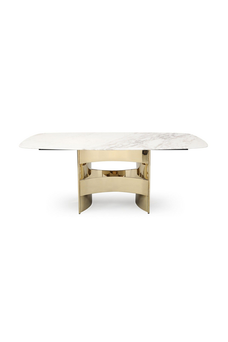   White Marble Gold Dining Table | Oroa.com