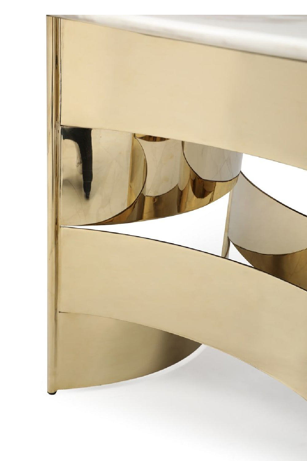   White Marble Gold Dining Table | Oroa.com