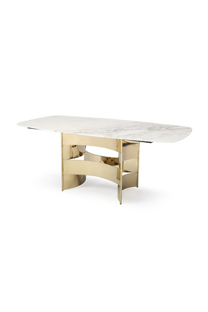   White Marble Gold Dining Table | Oroa.com