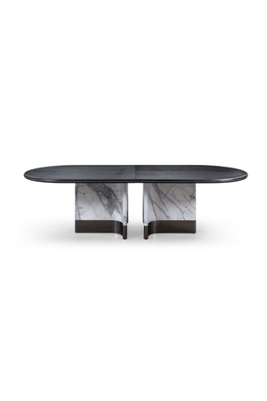   Oval Black Oak Dining Table | Oroa.com