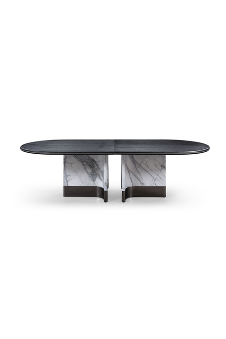   Oval Black Oak Dining Table | Oroa.com