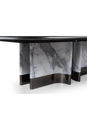   Oval Black Oak Dining Table | Oroa.com