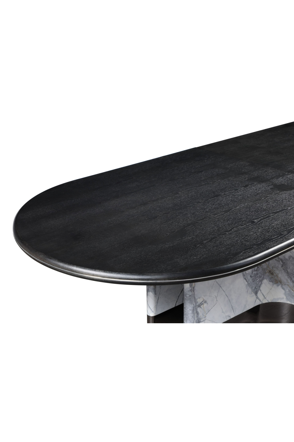   Oval Black Oak Dining Table | Oroa.com