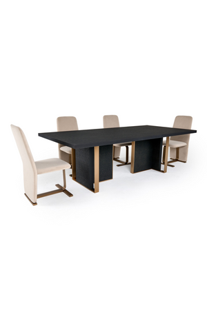   Black Ash Wood Dining Table | Oroa.com