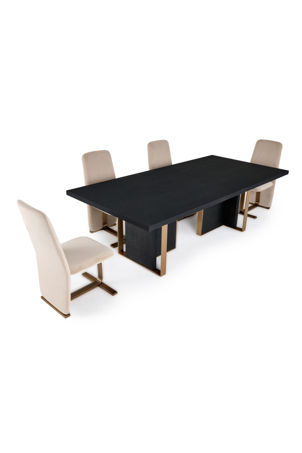  Black Ash Wood Dining Table | Oroa.com