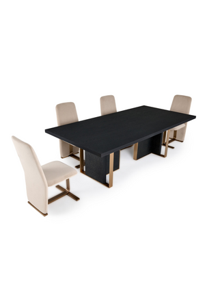   Black Ash Wood Dining Table | Oroa.com
