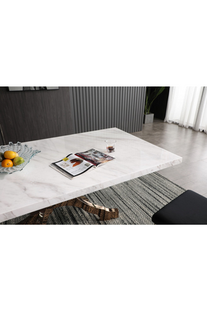   White Marble Dining Table | Oroa.com