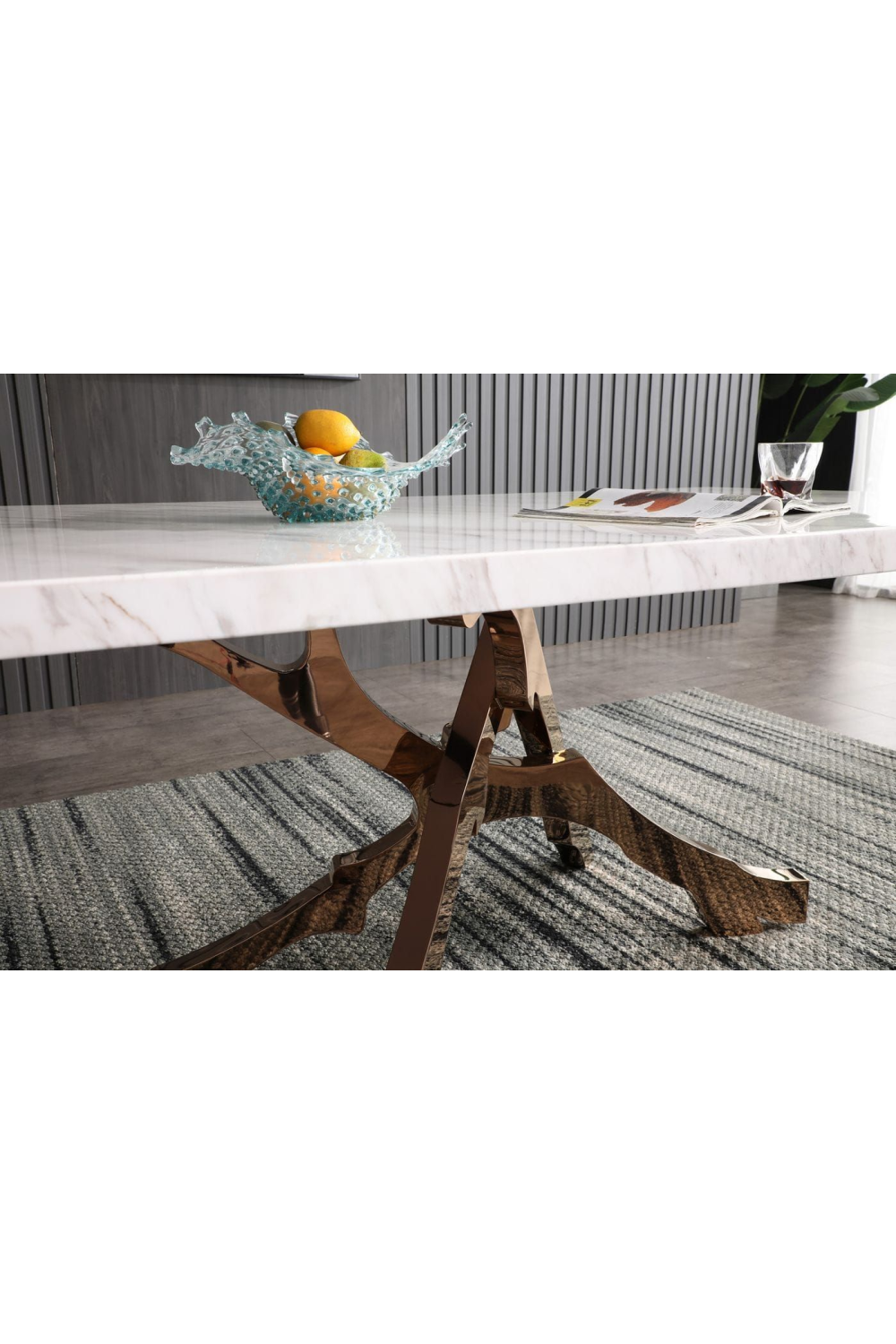   White Marble Dining Table | Oroa.com