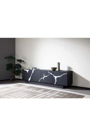   Matte Brown 4-Door TV Stand | Oroa.com