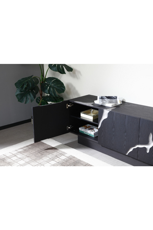   Matte Brown 4-Door TV Stand | Oroa.com