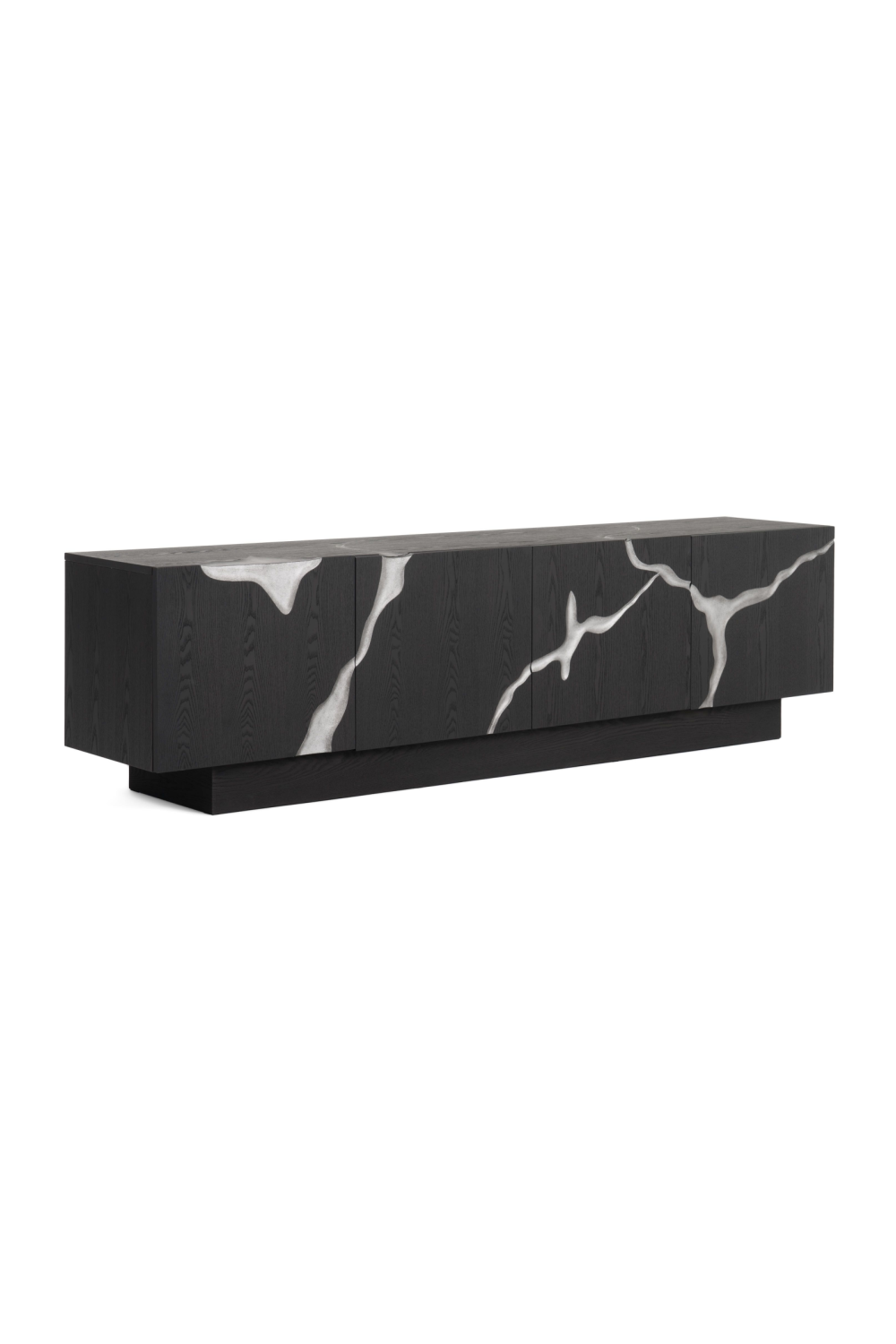   Matte Brown 4-Door TV Stand | Oroa.com