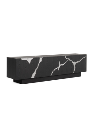   Matte Brown 4-Door TV Stand | Oroa.com
