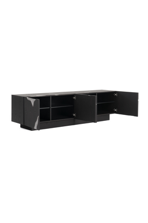  Matte Brown 4-Door TV Stand | Oroa.com