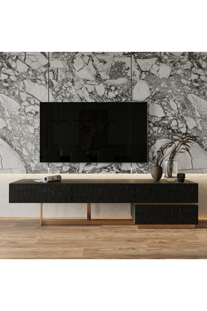   Black Ash 4-Drawer TV Stand | Oroa.com