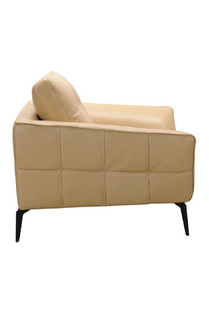   Beige Leather Lounge Chair | Oroa.com