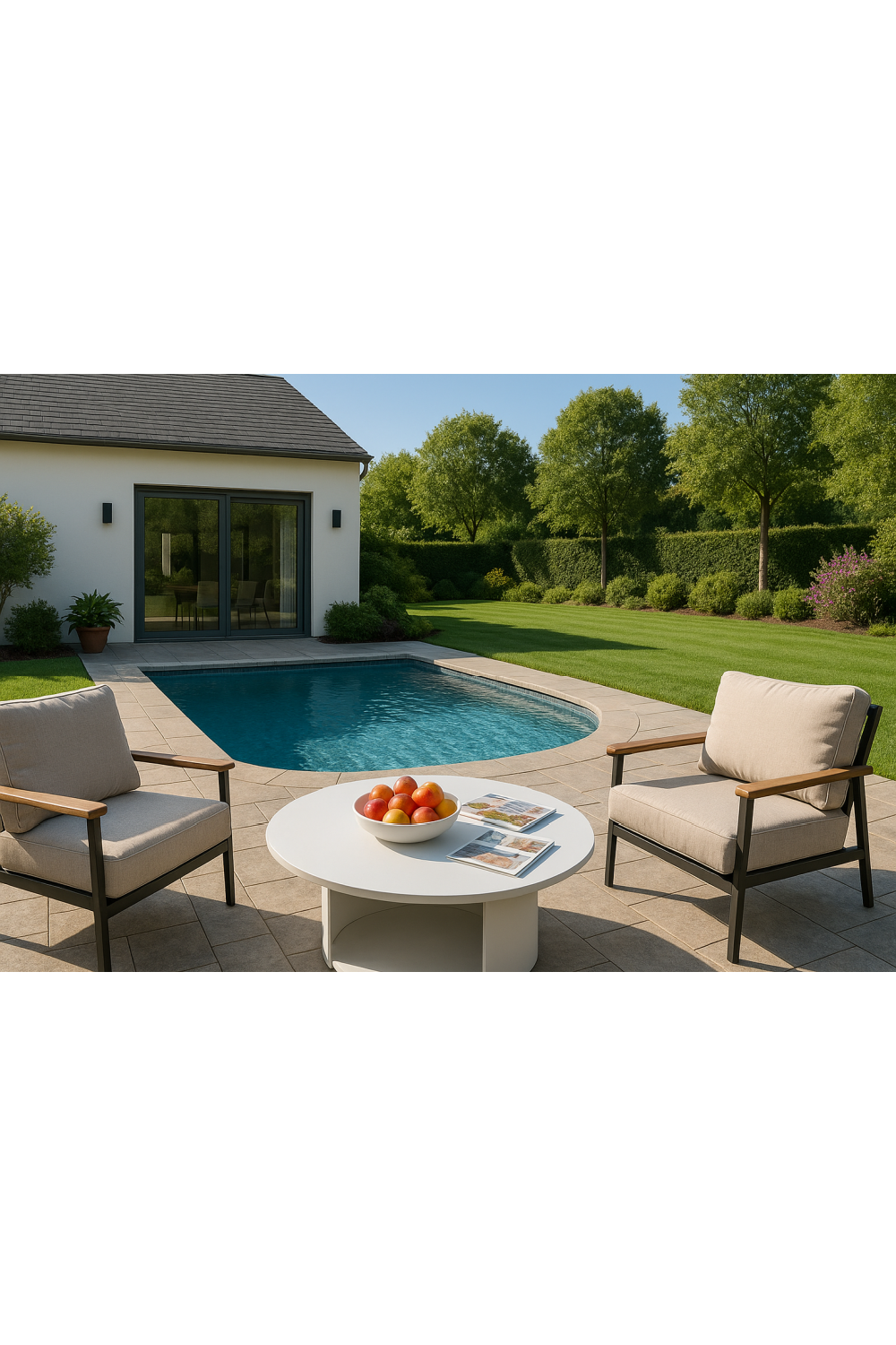   Round Outdoor White Coffee Table | Oroa.com