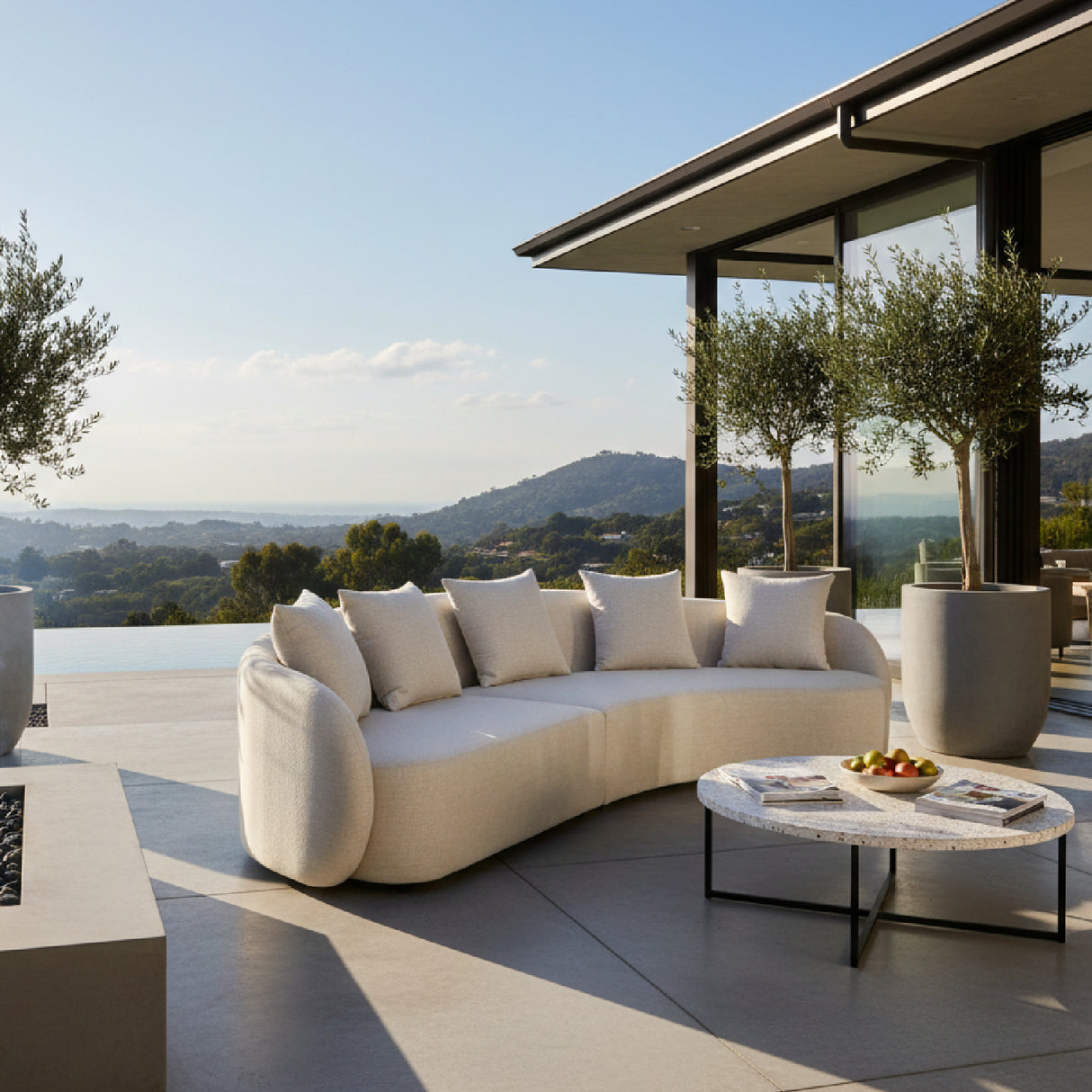   Beige Outdoor Sectional Sofa | Oroa.com