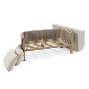   Outdoor Gray Rope Loveseat | Oroa.com