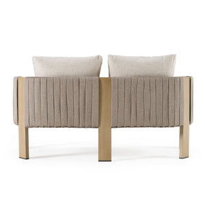  Outdoor Gray Rope Loveseat | Oroa.com