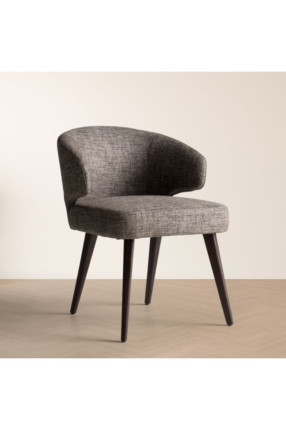   Gray Curved-Back Dining Chair | Oroa.com