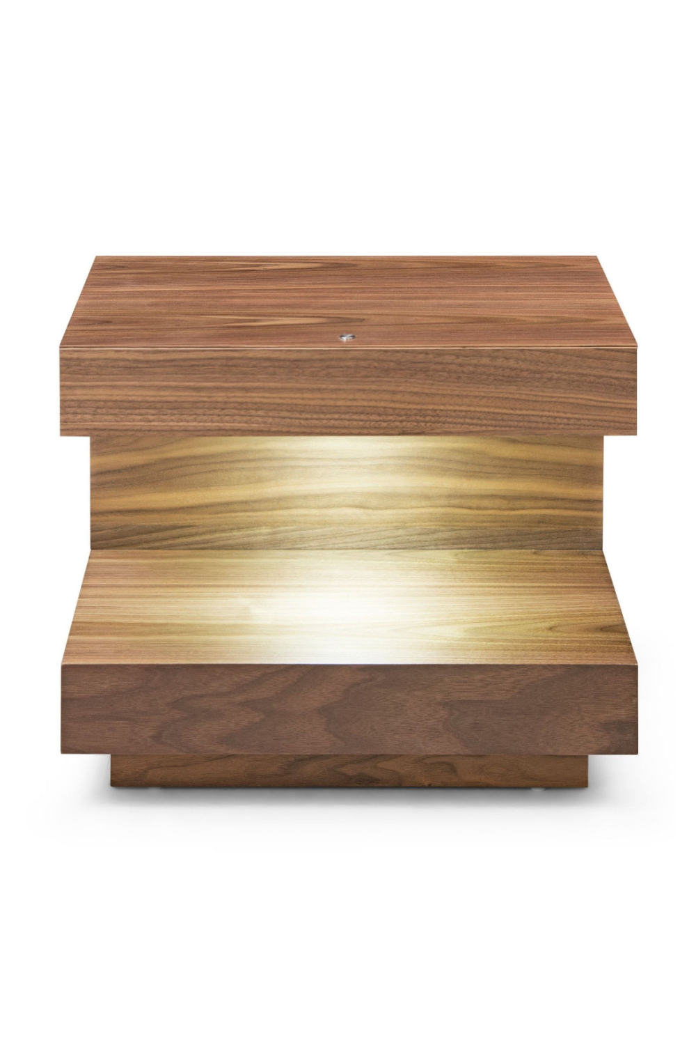   C-Shaped Brown LED Nightstand | Oroa.com