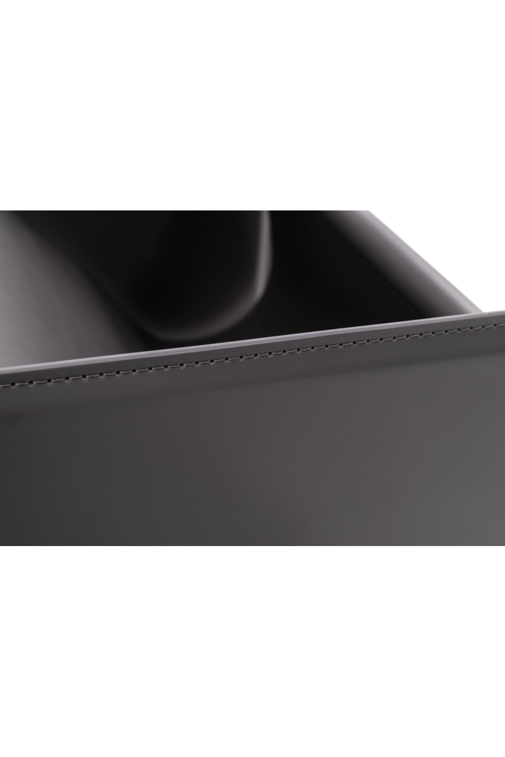   Gray Saddle Leather Magazine Rack | Oroa.com