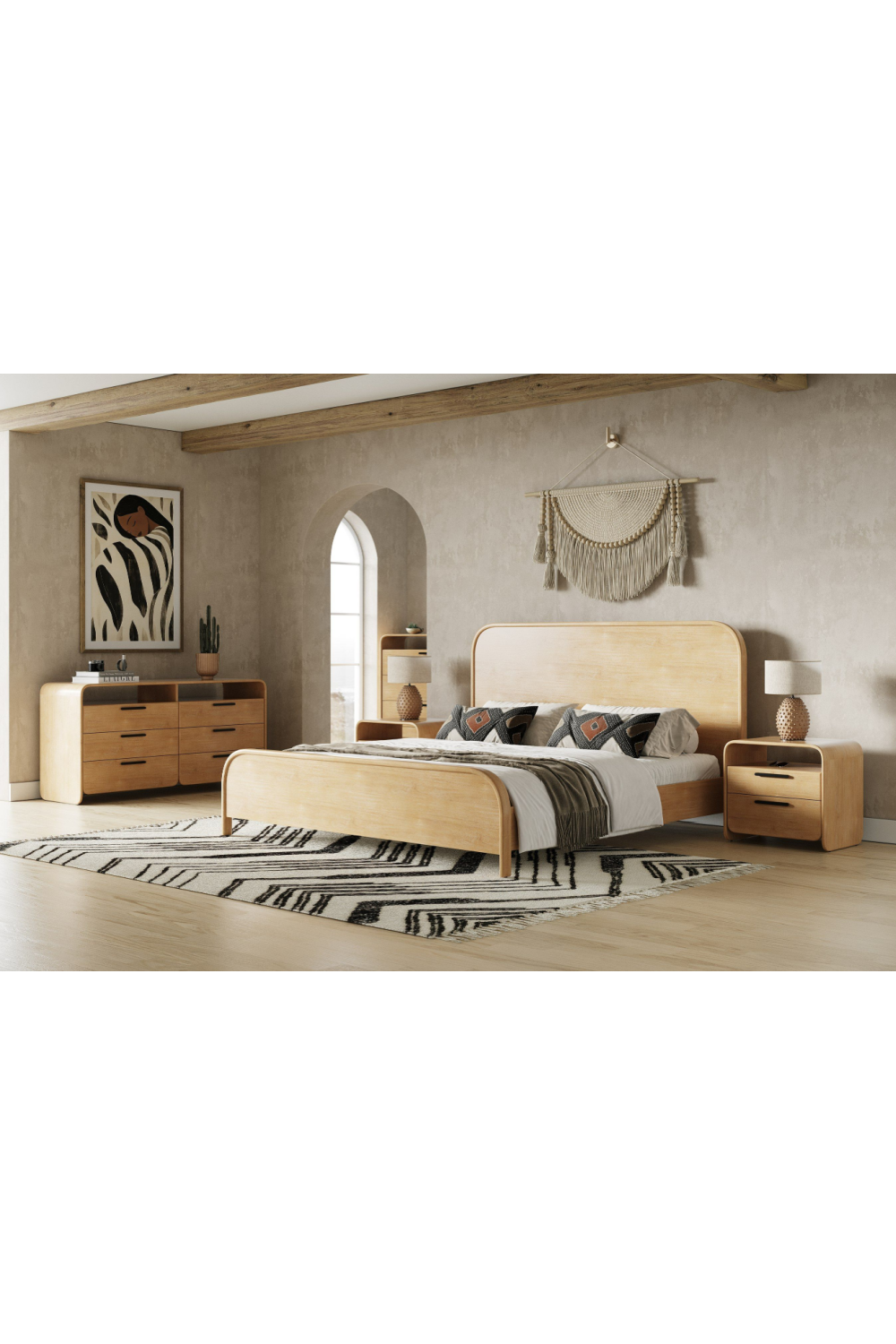   Natural Acacia 6-Drawer Dresser | Oroa.com